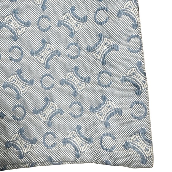 CELINE Vintage Belted Monogram Logo Canvas & Leather Trim Skirt - Picture 7 of 16